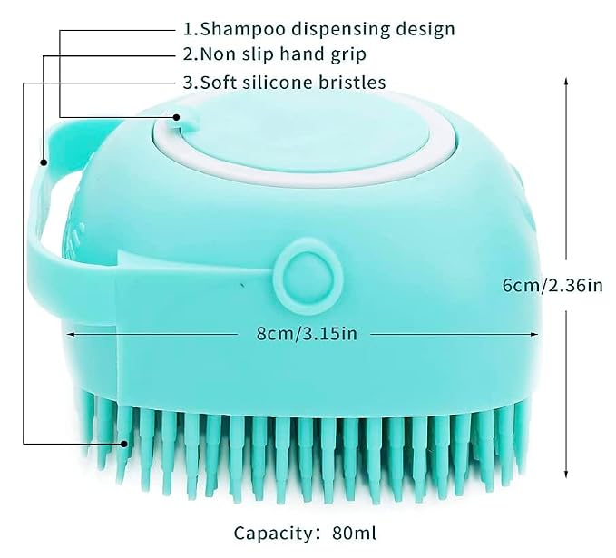 Pet Bath Massage Brush Puppy Dog Cat Grooming Cleaning Soft - Image 5