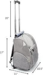 Lollimeow Pet Rolling Carrier, Dog Backpack - Image 2