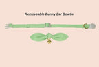 Bunny Ear Cat Collar with Bell and Bow Tie, Breakaway Cute Bowtie Kitten Collars - Image 2