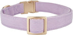 Soft Cotton Dog Collar with Metal Buckle Adjustable Heavy Duty Comfy Corduroy - Image 3
