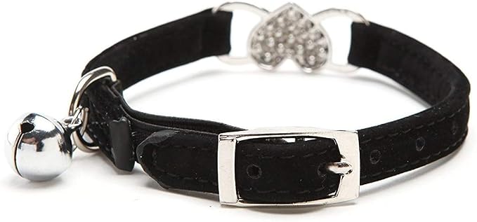 CHUKCHI Pink Soft Velvet Safe Cat Adjustable Collar - Image 2