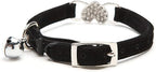 CHUKCHI Pink Soft Velvet Safe Cat Adjustable Collar - Image 2