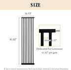 Lumizone Extra Tall Cat Gate Extension Kit 61.02" High Pressure Mounted 16.73" - Image 3