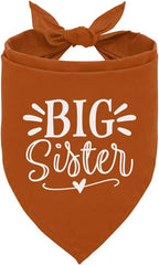 Big Sister Bandana for Dogs, Pet Pregnancy Announcement, Dark Orange Dog Bandana by ZPPRJF