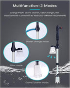 LONDAFISH Electric Fish Tank Vacuum Cleaner Syphon Operated Gravel Water Filter - Image 2