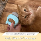 Leo's Paw The Original Pet Hair Removal Massaging Shell Comb Soft Deshedding - Image 3