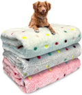 Dog Blankets for Medium Large Dogs, 3 Pack Washable Pet Throw 41" x 31" by NXDZI