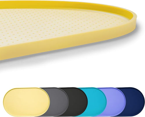 100% Waterproof 1.0" Raised Edge BPA Free Silicone Dog Food Mat, Pet Cat by Yacee