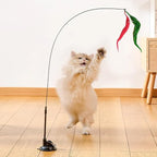 24 PCS Cat Worm Toy Zebra Print Feather Worm Teaser Refills Attachment Cute Cat - Image 6