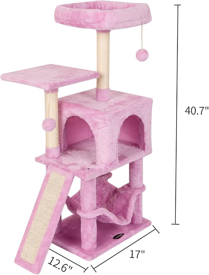 MIAO PAW Pink Cute Cat Tree for Indoor Cat Tower - Image 7