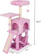 MIAO PAW Pink Cute Cat Tree for Indoor Cat Tower - Image 7