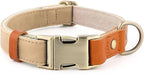 Plutus Pet Genuine Leather & Hemp Dog Collar – Adjustable Heavy Duty Pet Collar by PLUTUSPET