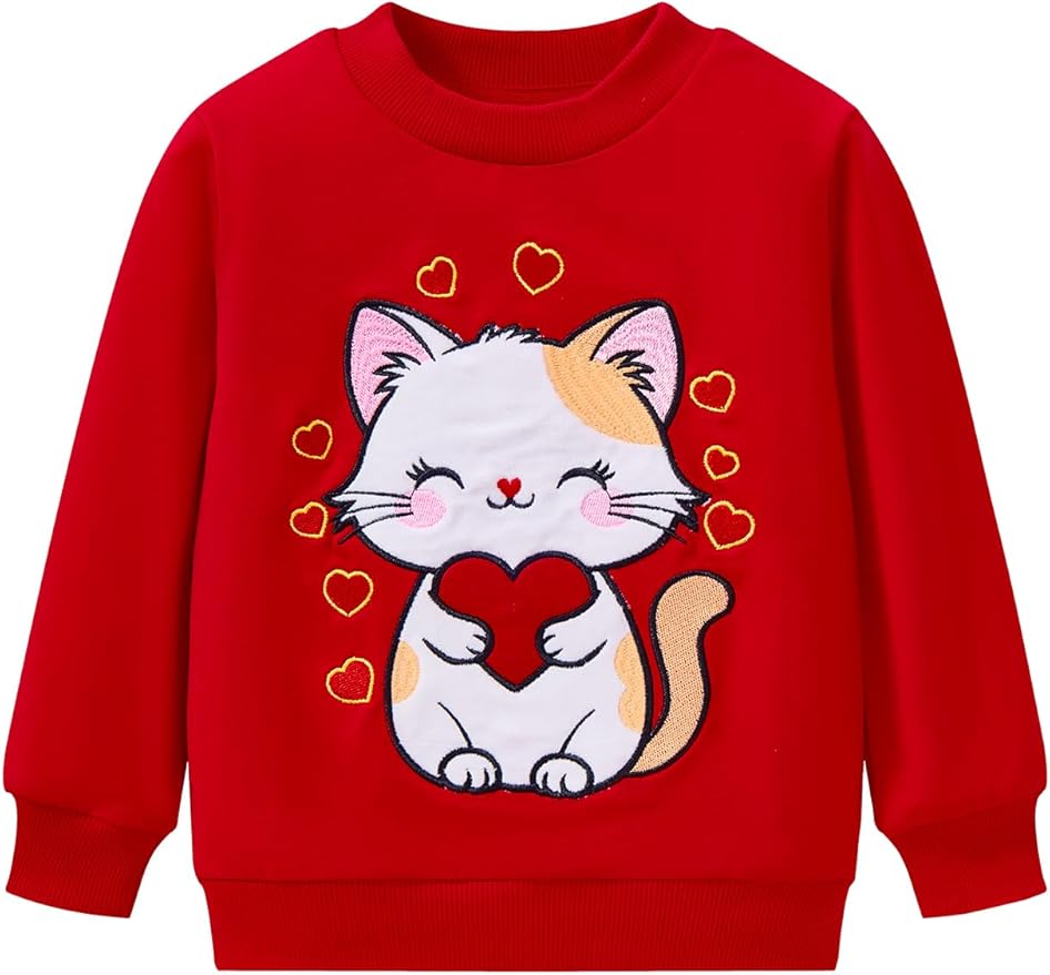 Toddler Baby Girls Cotton Sweater, Long Sleeve Crewneck Sweatshirt Pullover by Unknown