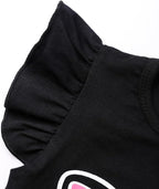 Girls Skirt Set 2 Piece Outfit Toddler Summer Clothes Ruffle Sleeve T-Shirt Bow - Image 6