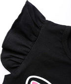 Girls Skirt Set 2 Piece Outfit Toddler Summer Clothes Ruffle Sleeve T-Shirt Bow - Image 6