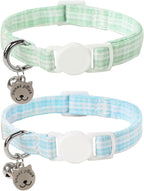 Lionet Paws 2pcs Pack Cotton Cat Collar, Breakaway Buckle by lionetpaws