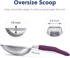 WePet Cat Litter Scoop, Aluminum Alloy Sifter, Kitty Metal Scooper, Deep Shovel - Image 2