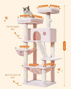 Taoqimiao Cat Tree 57.5-Inch, Cat Tower - Image 2