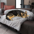 Calming Dogs/Cats Bed Mats, Dog Pad Washable Removable Couch Cover, Plush Long by Tinaco