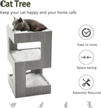 ACH Modern Cat Furniture Cat Tree Spacious Perch Multi-Level Cat Tower - Image 3