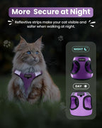 FAYOGOO Cat Harness and Leash Set | Upgrade Step-in Escape Proof Harness | - Image 5