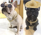 6 Pieces Pets Dog Cat Bowtie Pet Sunglasses and Summer Pet Straw Hat - Image 5