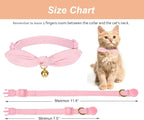 Bunny Ear Cat Collar with Bell and Bow Tie, Breakaway Cute Bowtie Kitten Collars - Image 8