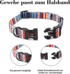 Roses&Poetry Dog Collar with Colourful Stripe Patterns, Adjustable Durable - Image 3
