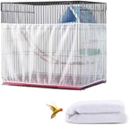 Large Bird Cage Cover, Bird Cage Seed Catcher, Adjustable Soft Airy Nylon Mesh by DECKALY