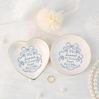 Personalized Ring Dish Engagement Gift, Whimsical Doodle Engaged Ring Holder - Image 5