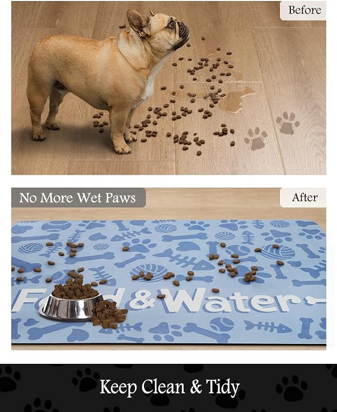Pet Feeding Mat-Absorbent Dog Mat - Image 3