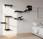 Wall Mounted Cat Furniture Set of 4 – 4 in 1 Cat Wall Shelves - Image 7
