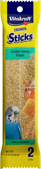 Vitakraft Parakeet Whole Grains & Honey Treat Sticks 2 Count, 2.11 Ounce by Vitakraft