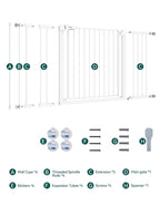 Babelio 36-57" Extra Wide Baby/Dog Gate, Auto Close - Image 7