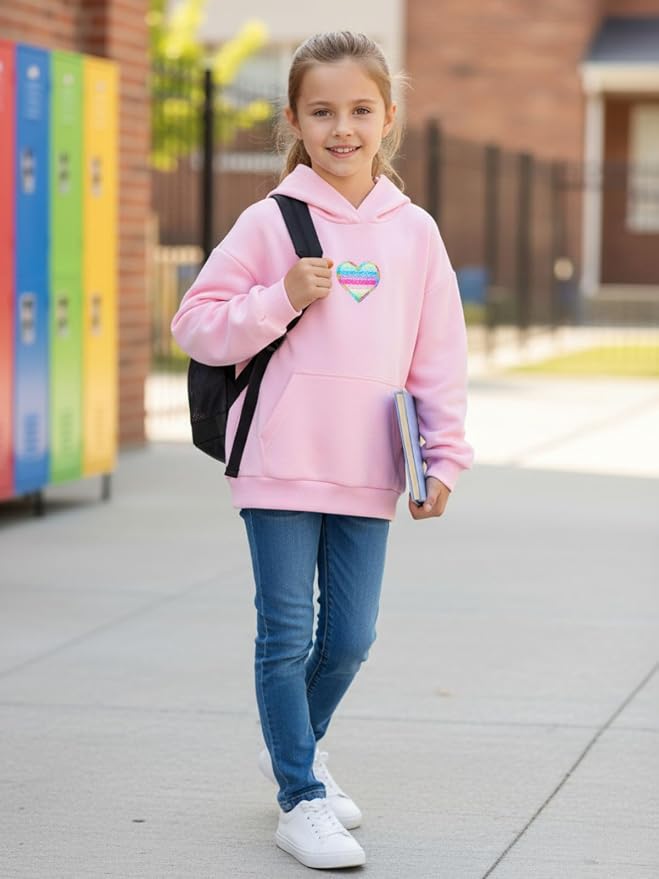 WELAKEN Sweatshirts for Girls Toddler & Kids II Little Girl's Pullover Tops - Image 2