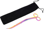 Mandala Crafts Rainbow Stainless Steel Curved Aquarium Scissors - Image 4