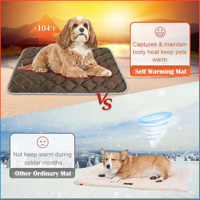 ULIGOTA Self-Warming Cat Bed and Dog Crate Pad - Image 5