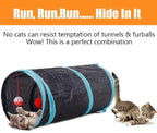 21 Pcs Cat Toys for Indoor Cats Collapsible Cat Tunnel Interactive Feather - Image 5