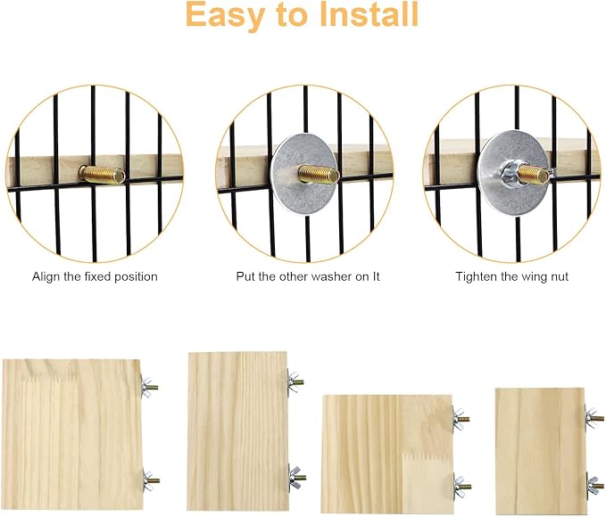 2pcs Bird Perch Platform Flat Stand Beak Paw Grinding Wood - Image 3