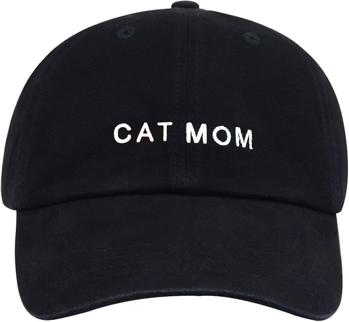 Cat Mom & Dad Hats for Proud Cat Parents | for Men & Women | Embroidered Text by Hatphile