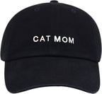 Cat Mom & Dad Hats for Proud Cat Parents | for Men & Women | Embroidered Text by Hatphile