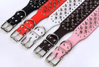 Serijoars Spiked Studded Dog Collar, PU Leather Dog Collar, Adjustable Pet - Image 4