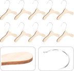 DOITOOL Wooden Dog Hangers for Pet Clothes 8.66 Inch Solid Wood Small Pet - Image 9