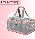 Airline Approved Pet Carrier for Cats and Small Dogs, Breathable and - Image 3