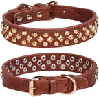 Spiked Dog Collar Soft Pu Leather Mushrooms Rivet Spike Studded Puppy by Unknown
