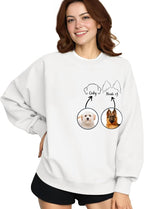 Custom Dog Face Sweatshirt Hoodie T-Shirt, Custom Pet Name, Personalized Pet - Image 4