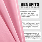 DUJUIKE Waterproof Bed Cover for Dog and Cats, Pet Hair Resistant Bed Sheet - Image 7