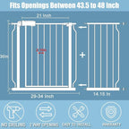 Extra Wide Baby Gate 14.17in Wide Extensions Walk Through Baby Gate Pressure - Image 4