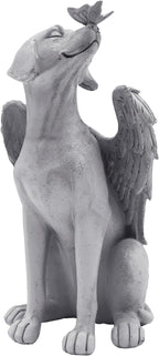 Angel Figurine Memorial Pet Puppy Dog Butterfly Stone Statue - Image 2