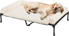 Veehoo Orthopedic Elevated Dog Bed Add Removable Deluxe Rose Plush Bolster by Veehoo